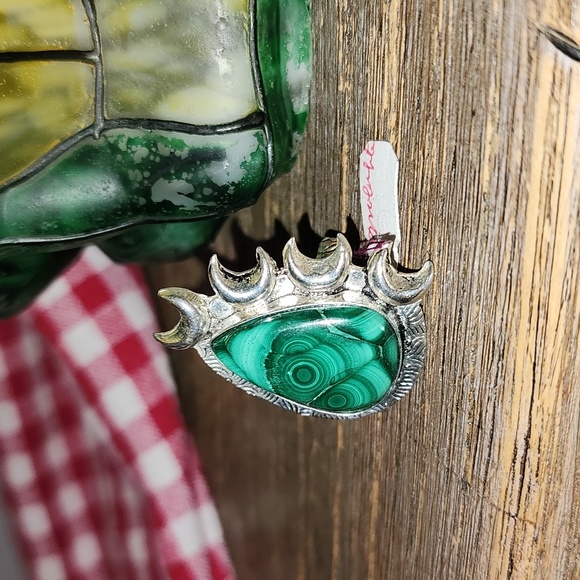 New Sterling silver Malachite ring size 8 - Picture 2 of 8